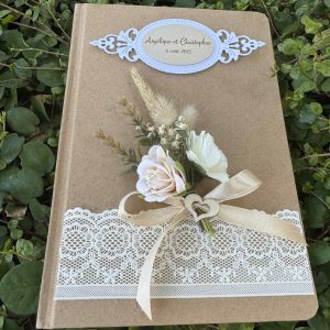 Livre d’or mariage bohème chic