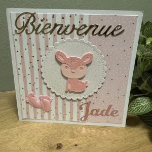 carte félicitations naissance biche