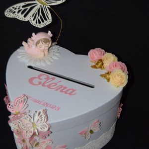 urne baptême papillon