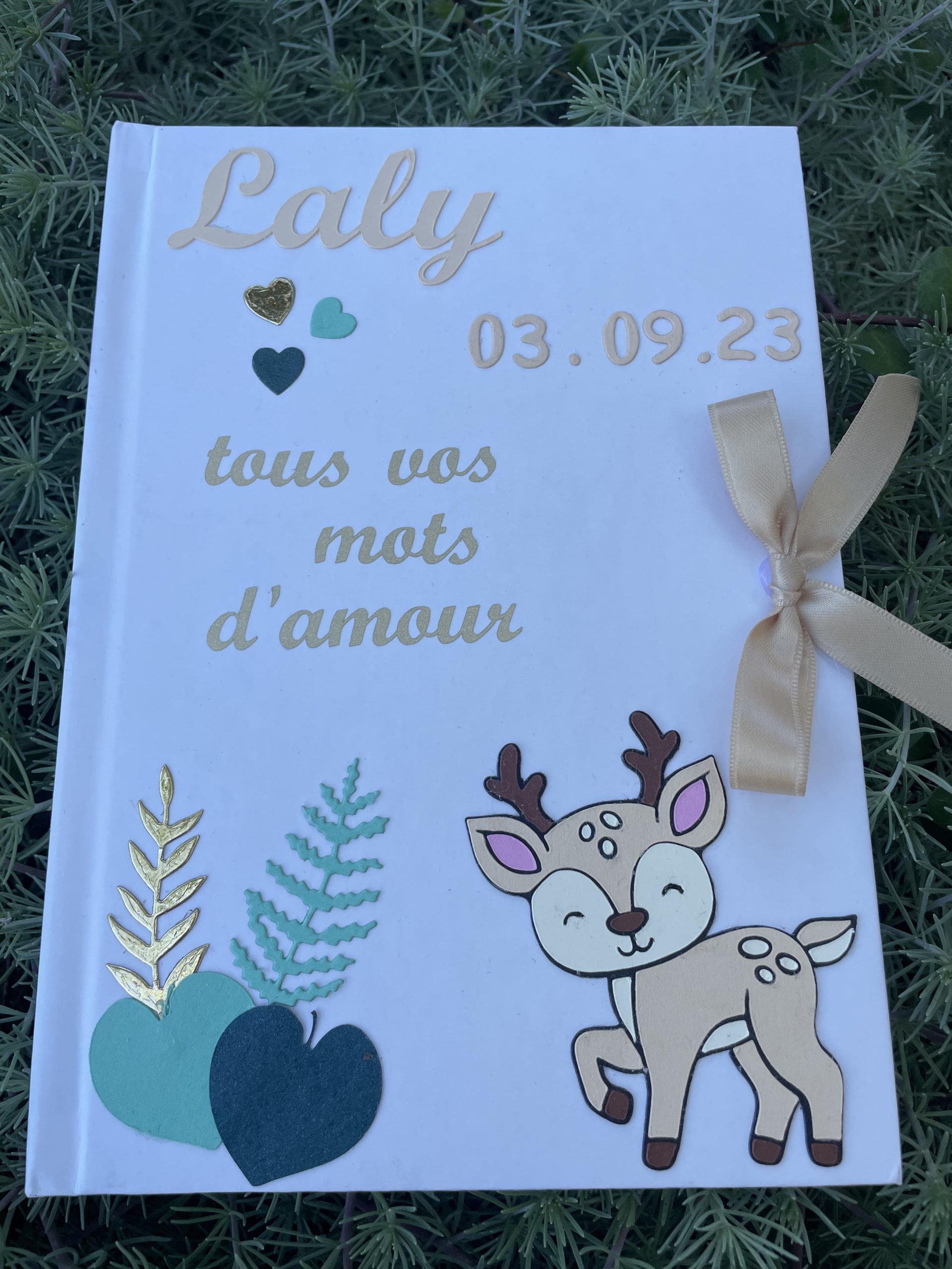 livre d'or baptême animaux de la forêt