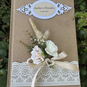 livre d'or mariage bohème chic