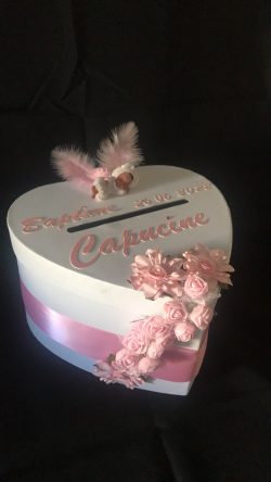 urne personnalisée baptême fille