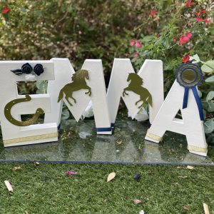 Lettre prénom décorée anniversaire